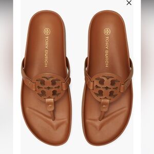 Tory Burch Tan Slide Cloud Sandals